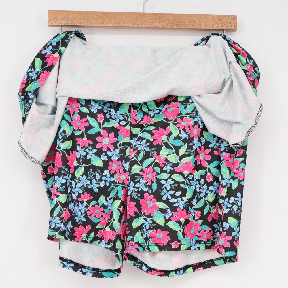 Dear Scarlett Resort Floral Skort Womens Large Black Pink Active Golf - Picture 5 of 8